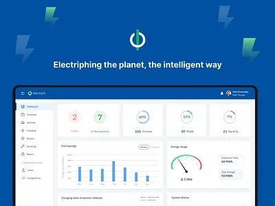 Electriphi - Design for Electrification bangalore bengaluru blue branding charger dashbaord electric vehicle hyderabad india product design ui ux