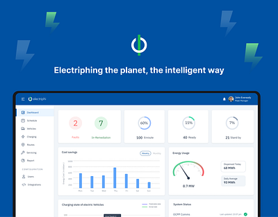 Electriphi - Design for Electrification bangalore bengaluru blue branding charger dashbaord electric vehicle hyderabad india product design ui ux