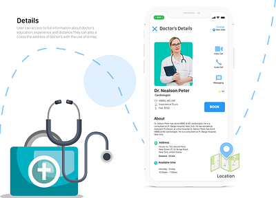 Doctor's Detail app design flat ios app design minimal product design ui ui ux ui design uidesign ux uxdesign