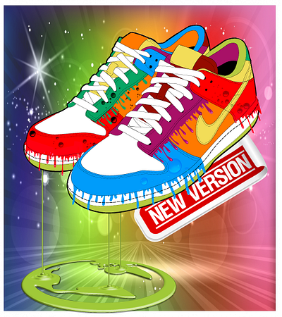 Realistic sports shoes art branding design graphic design illustration illustrator logo ui vector
