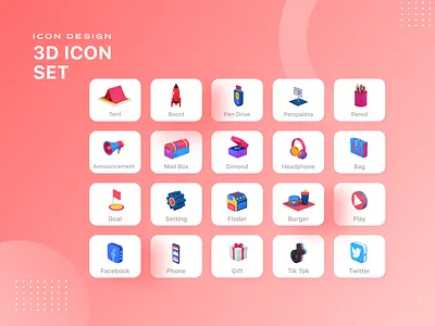 3D icons app iocn ios