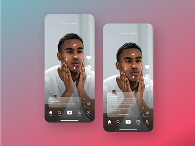 TikTok Homepage Concept concept home screen homepage homepage design mobile app mobile design mobile ui tiktok tiktok concept