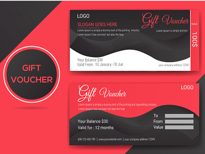 Design a beautiful gift voucher, coupon, & gift certificate business card coupon creative discountcard fashion voucher flat design gift gift card gift cards gift voucher loyalty card luxury card rewards simple special special offer super deal thank you card voucher voucher deals