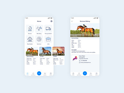 Horse Services App app design ux web