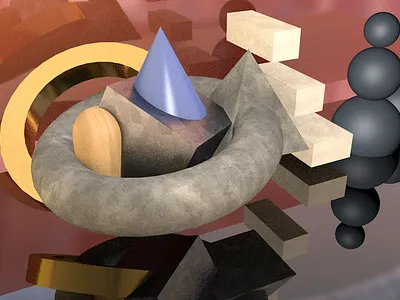 3D abstract design 3d art 3d modeling branding design
