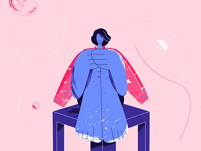 Frozen-mind app branding character characterdesign design frozen girl illustration inspiration logo minimal painting sad sitting ui ux vector web women