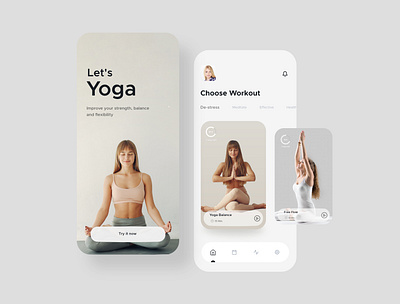 Yoga App app design clean ui design ui uidesign ux ux ui uxdesign