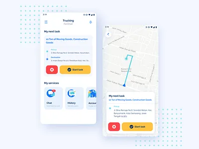 Driver App Exploration app delivery design driver minimalism minimalist mobile trucking ui ux