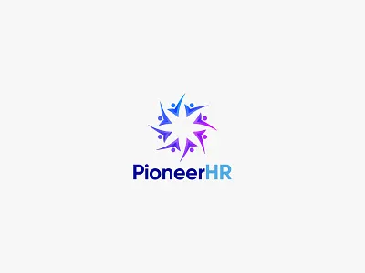 Modern logo design for HR company a s d f g h j k l a x c v b n m brand identity branding buisnesslogo colorful logo consulting creative logo gradient human logo logo design modern simple smart