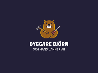 Byggare Bjorn - Logo Dark bear brand branding carpenter construction logo logo logo design logodesign logotype logotype design logotypes