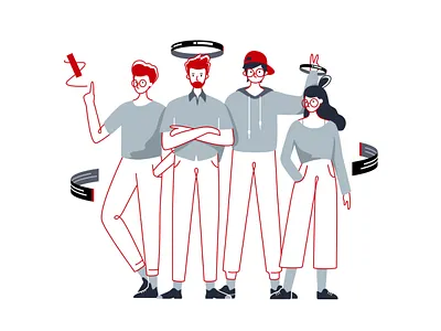 developer illustration branding illustration 设计