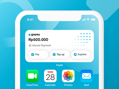 GoPay iOS Widget - Gojek animation dark mode design gojek gojek design ios widget ui ui design widget