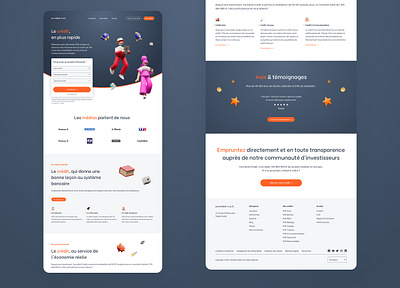 Financial credit - Landing page branding design desktop digital finance financial grey homepage illustration landing page landingpage money orange rocket ui ui design ux ux design webdesign