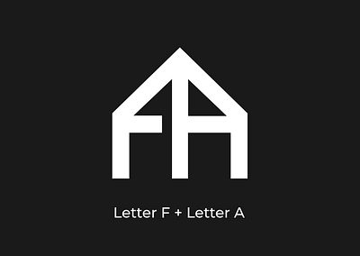 letter f and letter a logo branding design flat graphic design illustration illustrator logo minimal typography vector