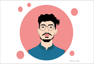 Portrait design flat illustration illustrator vector