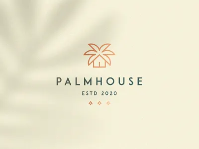 Palm house abstract apartment branding clever elegant flat home hotel house icon identity logo luxury mark minimal nature palm premium realestate tree