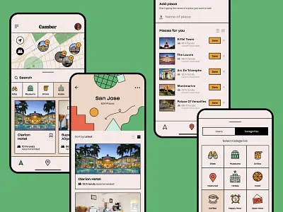 Camber App app color map travel