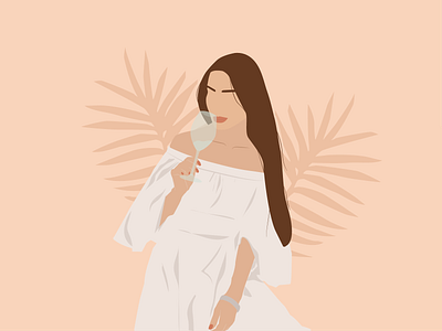 Just a girl adobe illustrator art design digital digital design digitalart flat flatdesign girl illustration minimal minimalism minimalistic textile vector vectorart