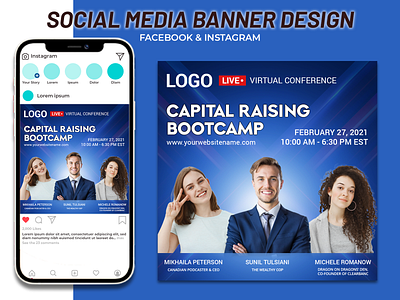 Conference Banner & Post Design | Facebook & Instagram banner ad banner design business banner conference banner conference socal media post instagram banner instagram post social banner social design social media design social post design