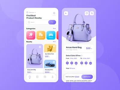 Online Rental App branding buyer figma figmadesign flat character logo online shop rental rental app rental website rentalui rentapp rentappui ui