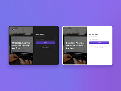 InBit Log In (Concept) black desktop interface light login minimalism purple themes ui web