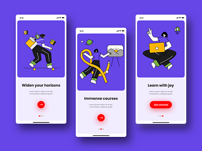 Onboarding screen UI app design app ui applicaiton beyond exams childrens app education kids kids app learning learning app learning platform mobile app onboarding onboarding screens onboarding ui purple ui ui ux uidesign uiux