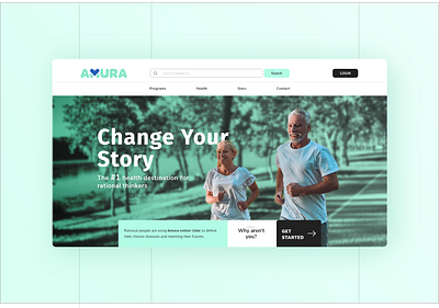 Website redesign - Amura.ai app diet app fitness health healthcare homepage landing page medical minimal nutrition senior care therapy ui ux web design