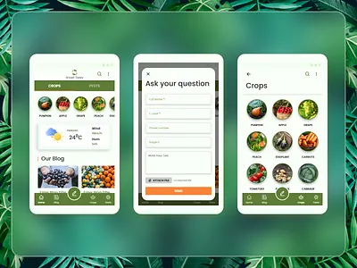 SmartTerev App adobe xd design leaf logo nature ui uixu ux web