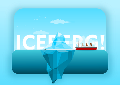 icebergs cold cool theme design iceberg illustration inkscape ship vector