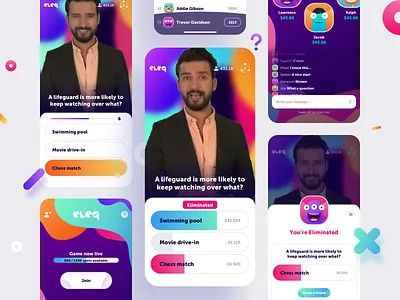 Live Trivia Game App answer app eleq eliminated game host join live live chat mobile app money prize question trivia