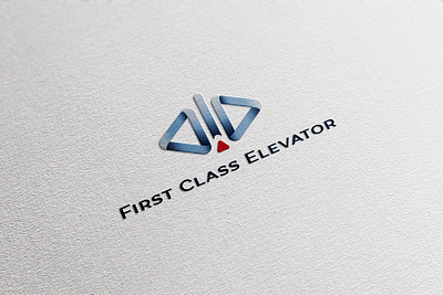 First Class Elevator Logo Mockup