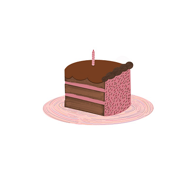 Birthday Cake birthday birthday cake birthday card design flat illustration illustrator procreate ui vector