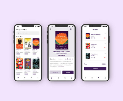 Bookstore App adobe xd adobexd design ui ui design uidesign uiux user interface user interface design userinterface