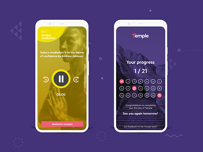 Temple Prototype mobile app prototype pwa ui ux