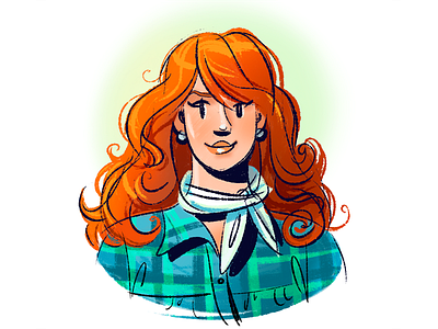 Spring is here! character girl illustration people red red haired redhair sketch sketching spring woman woman portrait young woman