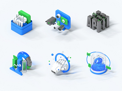 IOT System Icon 3d art c4d design icon system icon ui ux