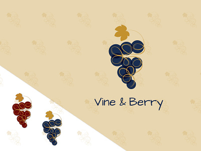 Vine & Berry berry blue branding dailylogo dailylogochallenge flat geometriclogo illustrator logo logo design logo mark logodesign minimal vector vine