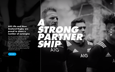 AIG All Blacks design logo typography ui