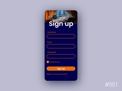 Daily UI #001 - Sign Up daily ui dailyui design ui