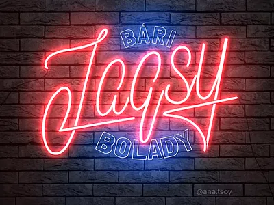 Bari jaqsy bolady calligraphy design digital art digital illustration digital lettering lettering lettering design letters neon letters neon sign procreate quote typogaphy