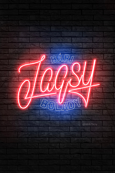 Bari jaqsy bolady calligraphy design digital art digital illustration digital lettering lettering lettering design letters neon letters neon sign procreate quote typogaphy