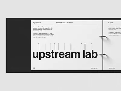 Upstream Lab — Brand Guidelines branding clean corporate identity graphic design grid guidebook guidelines identity identity design logotype minimal
