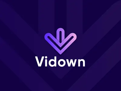 vidown! Video Downloader Logo - app icon design abstract app icon app logo design branding colorful creative app icon designer downloader download gradient logo design iphone ipad ios icon app letter v logo media logo minimal logo modern logo modern minimal l o g o monogram logo play logo v letter logo video downloader video logo wordmark