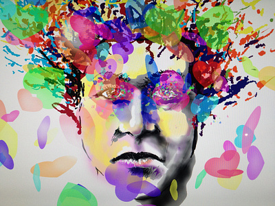 Explosion art colourful illustration sketch