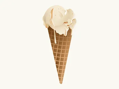 Salted Caramel dessert food ice cream vector vector illustration