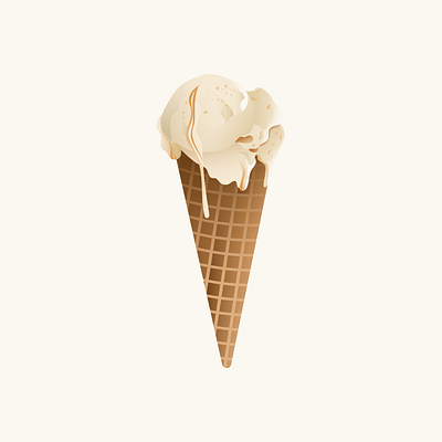 Salted Caramel dessert food ice cream vector vector illustration