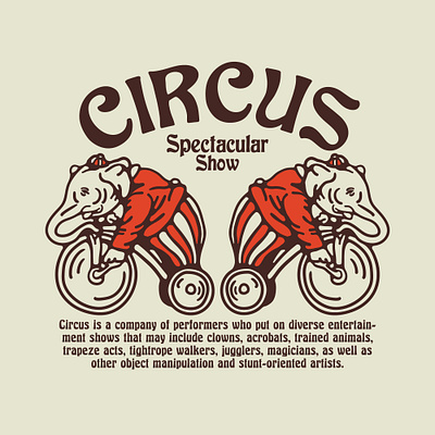 circus availabledesign badgedesign circus designforsale elephant illustration logoforsale tshirtdesign vintage vintage badge vintage design vintage illustration