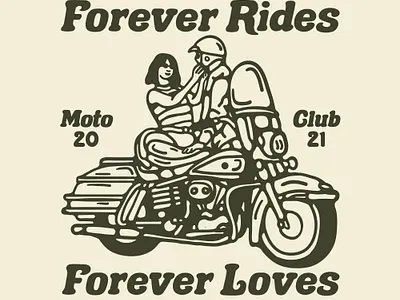 Forever Rides availabledesign badgedesign designforsale garage illustration motorbike motorcycle motorcycle illustration tshirtdesign vintage badge vintage design vintage illustration vintage motorcycle