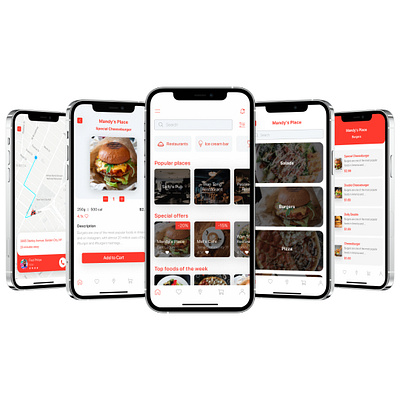 Food Delivery Mobile App daily ui dailyuichallenge mobile app ui uidesign uiux ux