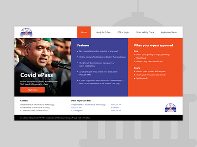 COVID e-Pass Application Design application brand identity branding covid covid 19 design epass government identity interface ui uiux ux website